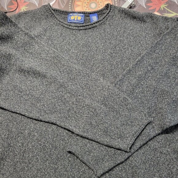 OTB One Touch Brand Men's Extra Large Heathered Dark Gray Crewneck Sweater - Picture 6 of 8